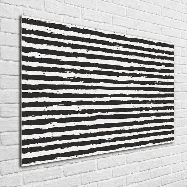 Acrylic wall art Black and white stripes