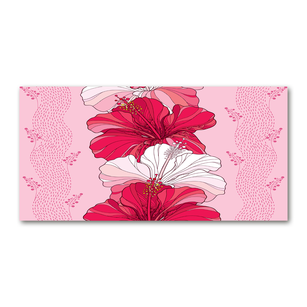 Wall art acrylic Hawaiian flowers