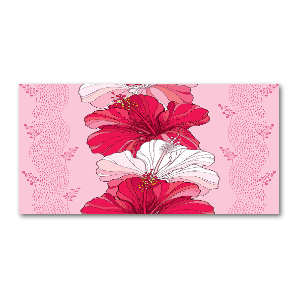 Wall art acrylic Hawaiian flowers