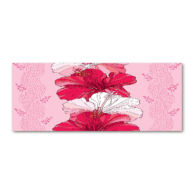 Wall art acrylic Hawaiian flowers