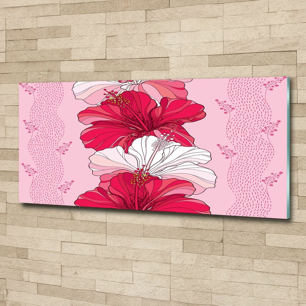 Wall art acrylic Hawaiian flowers