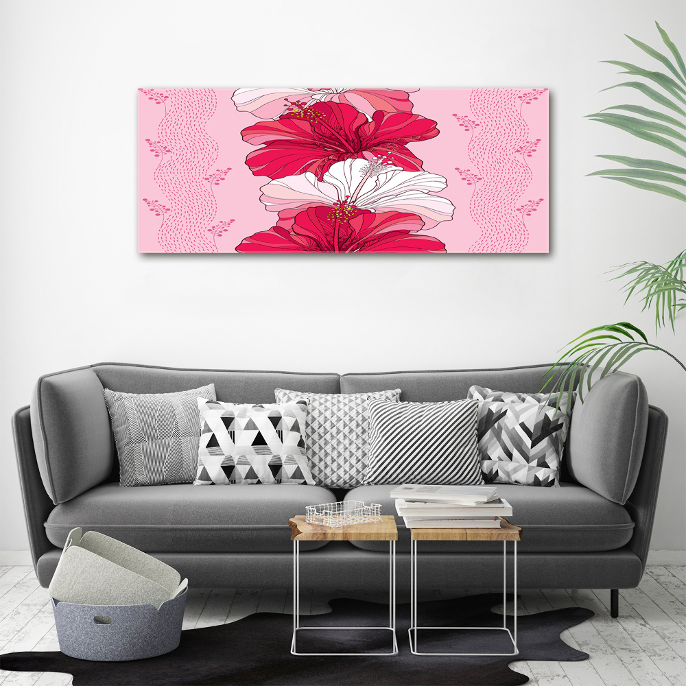 Wall art acrylic Hawaiian flowers