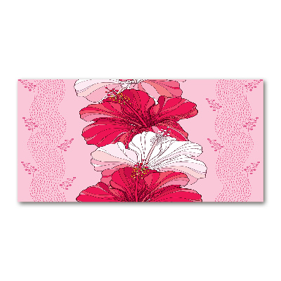 Wall art acrylic Hawaiian flowers