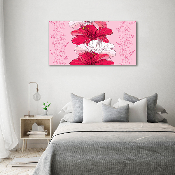 Wall art acrylic Hawaiian flowers