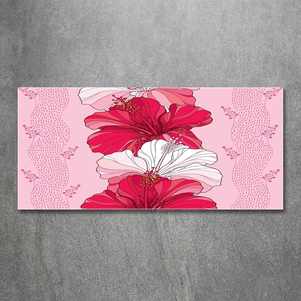 Wall art acrylic Hawaiian flowers