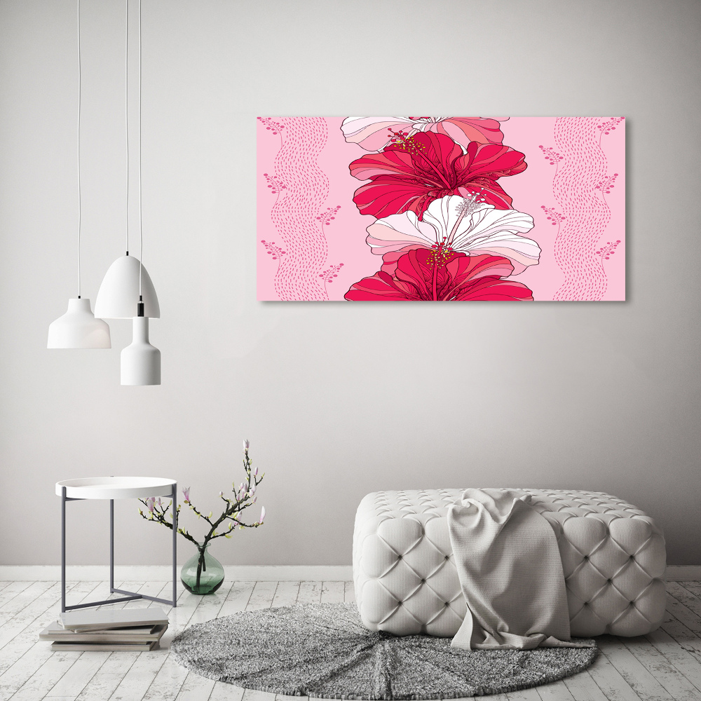 Wall art acrylic Hawaiian flowers