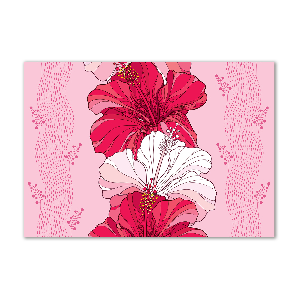 Wall art acrylic Hawaiian flowers