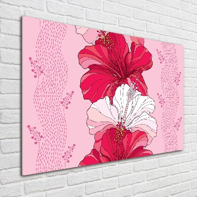 Wall art acrylic Hawaiian flowers