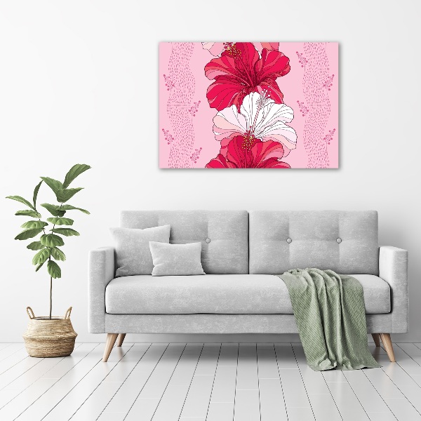 Wall art acrylic Hawaiian flowers