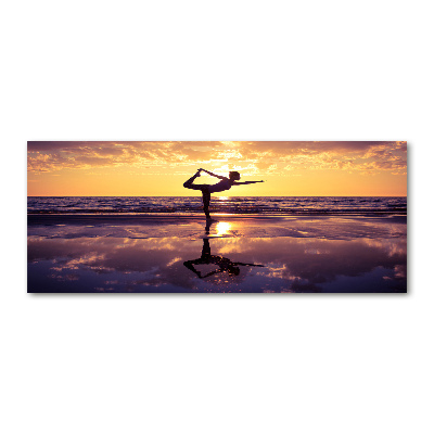 Print on acrylic Yoga on the beach