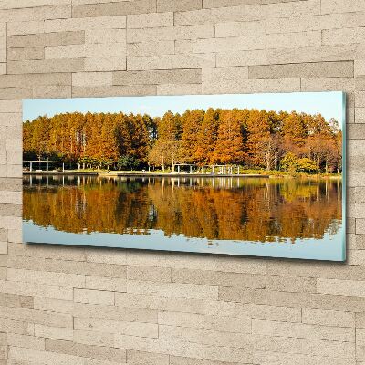 Wall art acrylic Forest by the lake