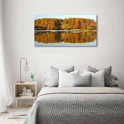 Wall art acrylic Forest by the lake