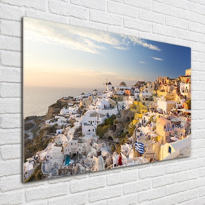 Acrylic wall art Santorini Greece