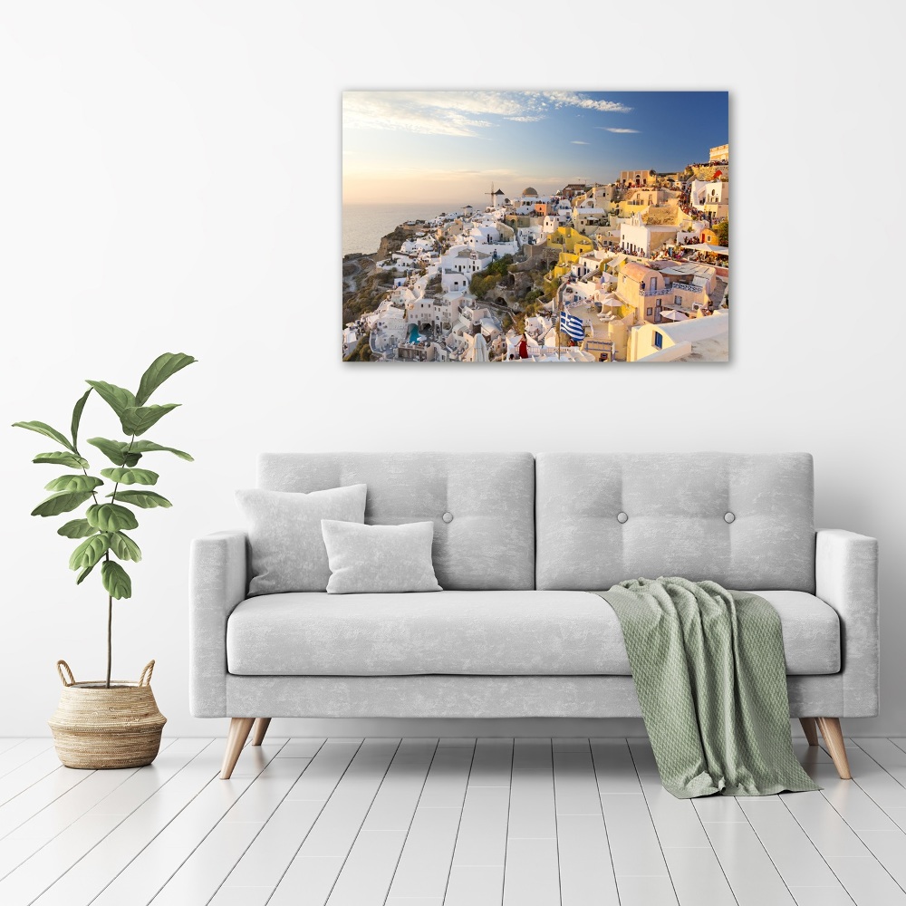 Acrylic wall art Santorini Greece