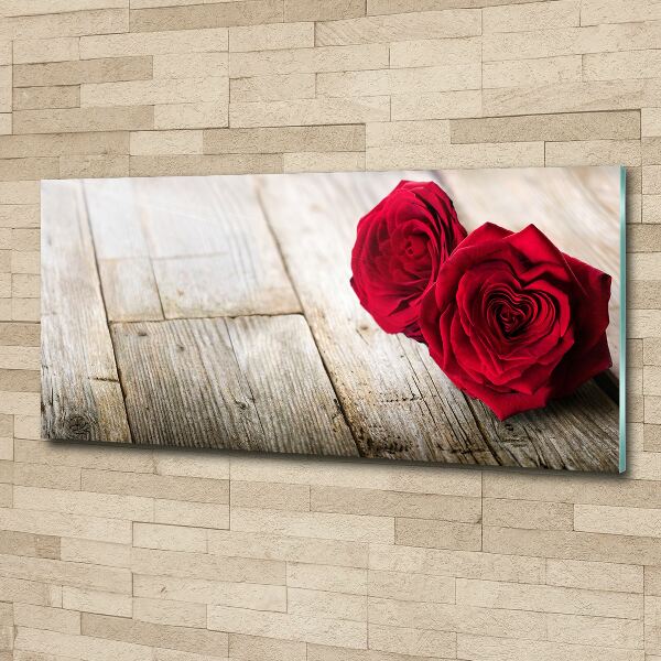 Print on acrylic Roses on wood