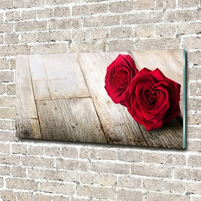 Print on acrylic Roses on wood