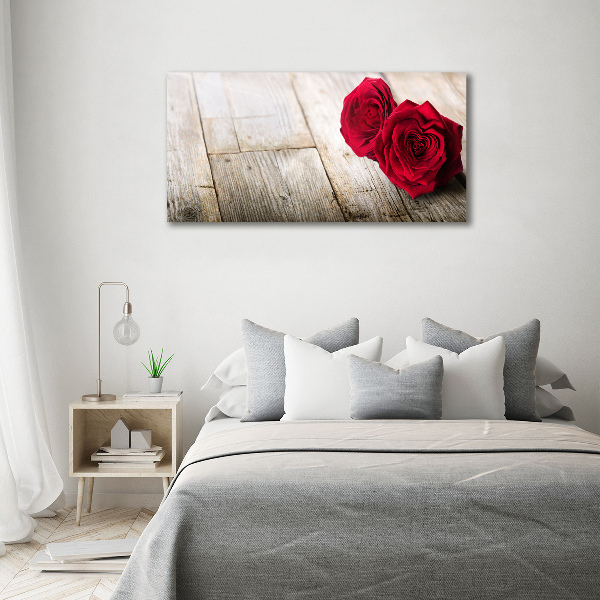 Print on acrylic Roses on wood