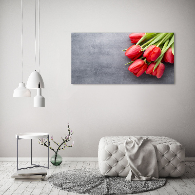 Print on acrylic Red tulips