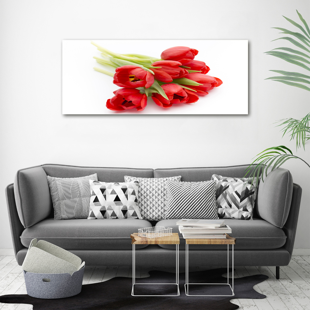 Print on acrylic Red tulips