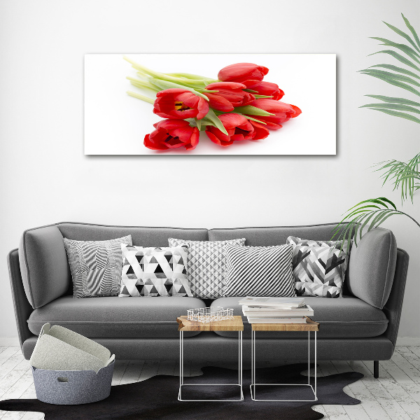 Print on acrylic Red tulips