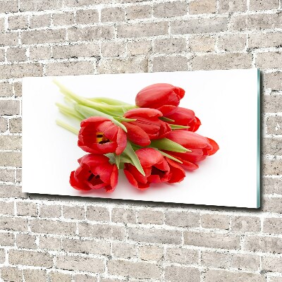 Print on acrylic Red tulips