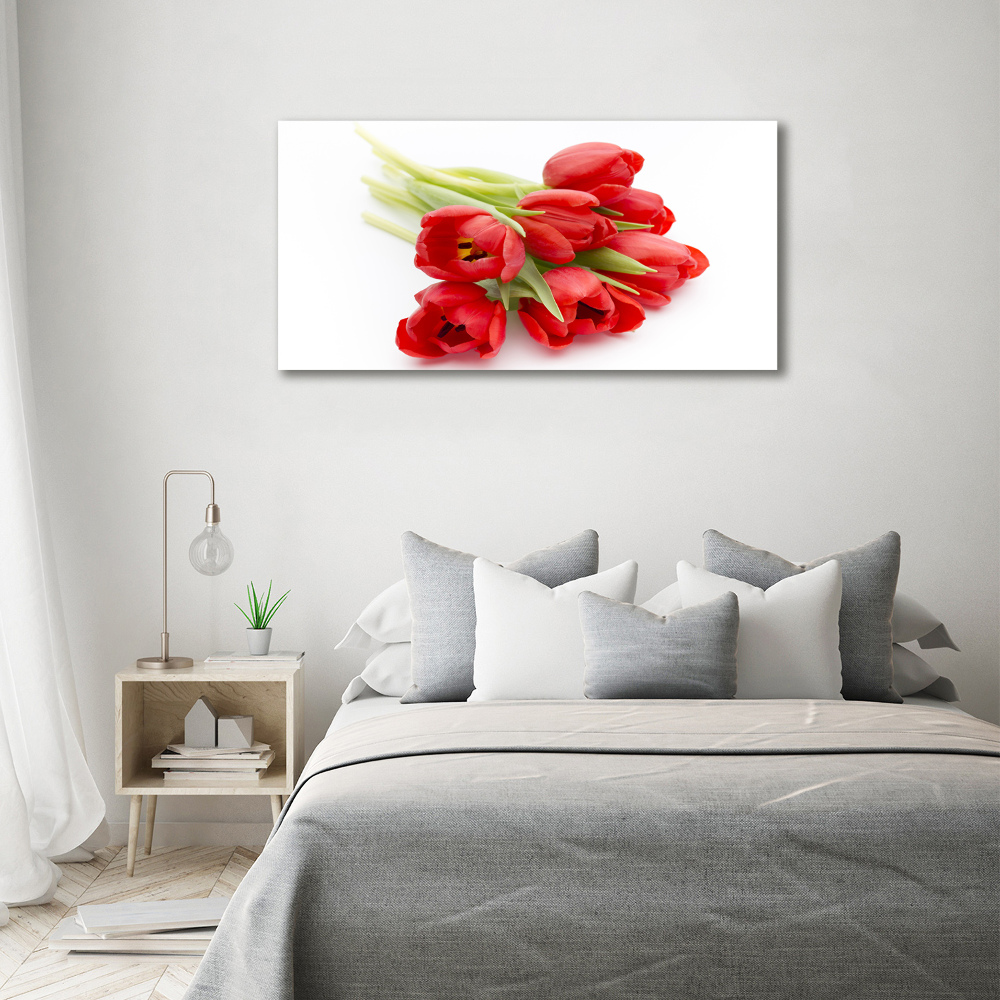 Print on acrylic Red tulips