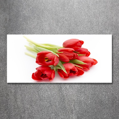 Print on acrylic Red tulips