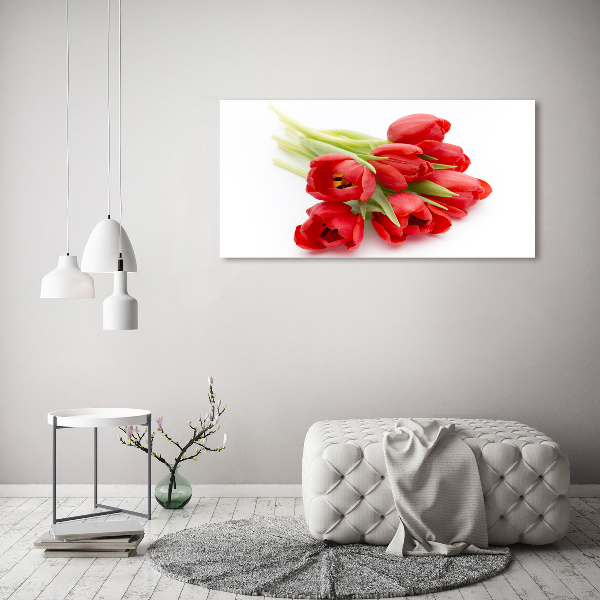 Print on acrylic Red tulips