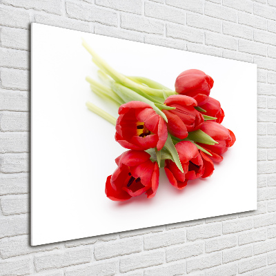 Print on acrylic Red tulips