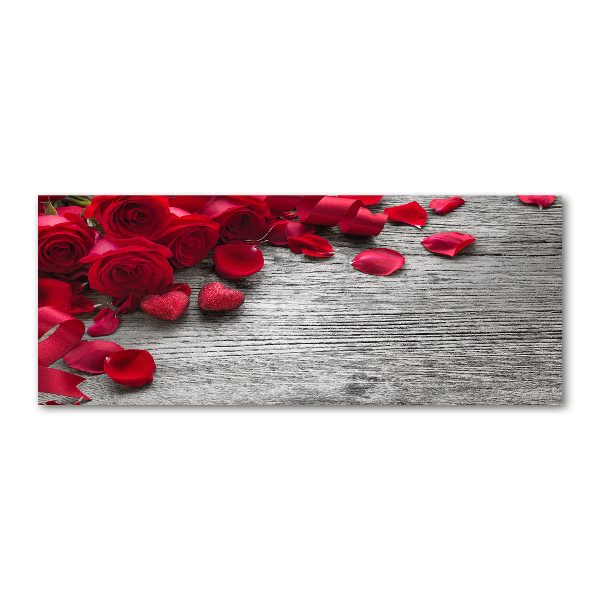 Wall art acrylic Red roses