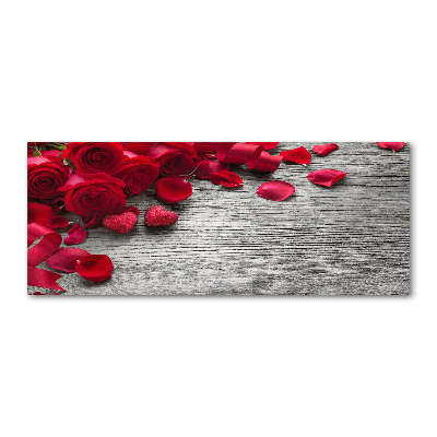 Wall art acrylic Red roses