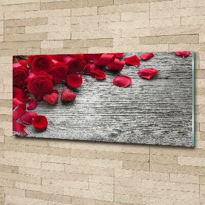 Wall art acrylic Red roses