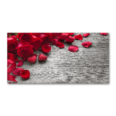 Wall art acrylic Red roses