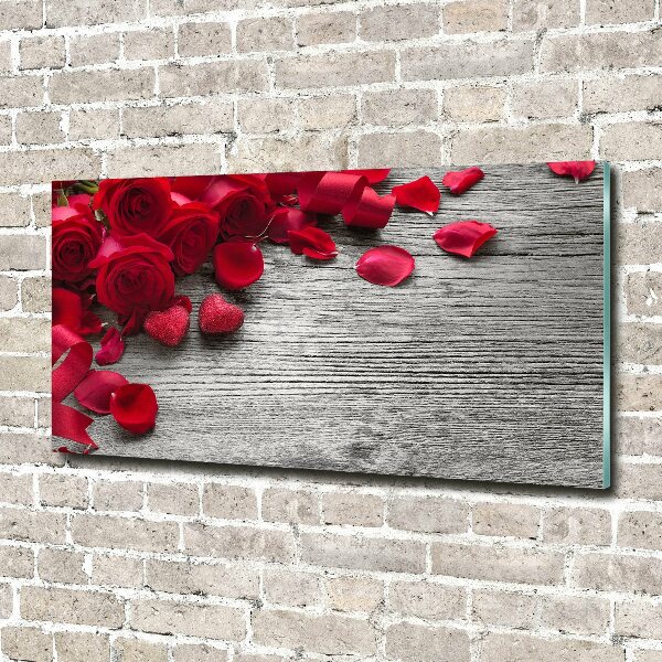 Wall art acrylic Red roses