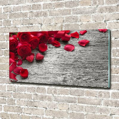 Wall art acrylic Red roses