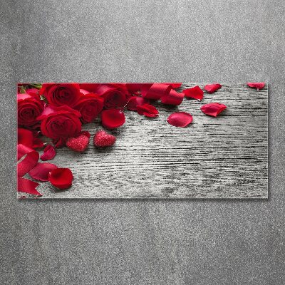 Wall art acrylic Red roses