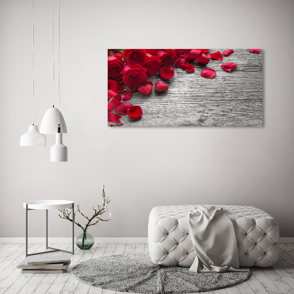 Wall art acrylic Red roses