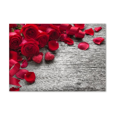 Wall art acrylic Red roses