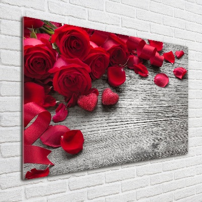 Wall art acrylic Red roses