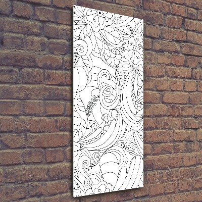 Print on acrylic Zentangle background