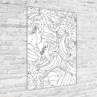 Print on acrylic Zentangle background