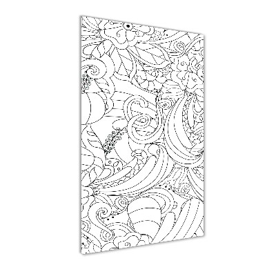 Print on acrylic Zentangle background