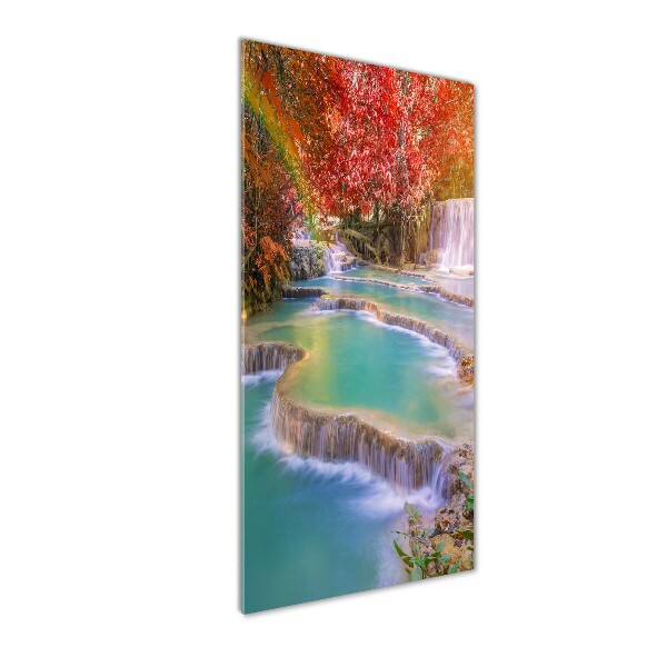 Print on acrylic Waterfall in autumn