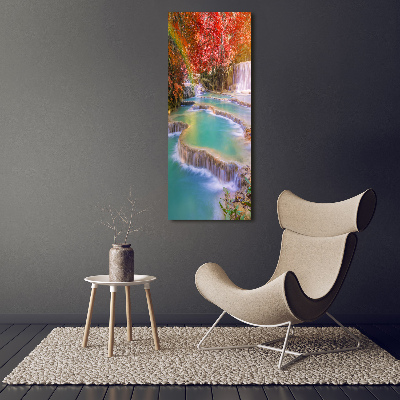 Print on acrylic Waterfall in autumn