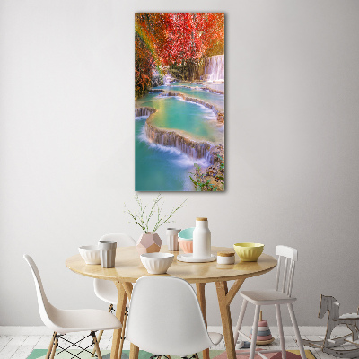 Print on acrylic Waterfall in autumn