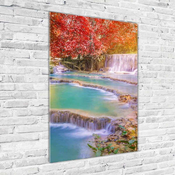 Print on acrylic Waterfall in autumn