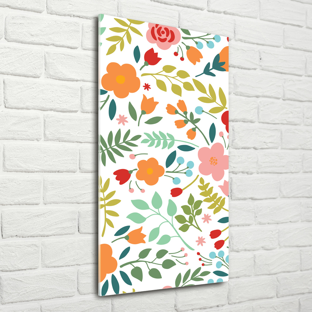 Print on acrylic Colorful flowers