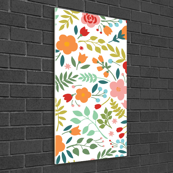 Print on acrylic Colorful flowers