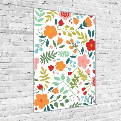 Print on acrylic Colorful flowers