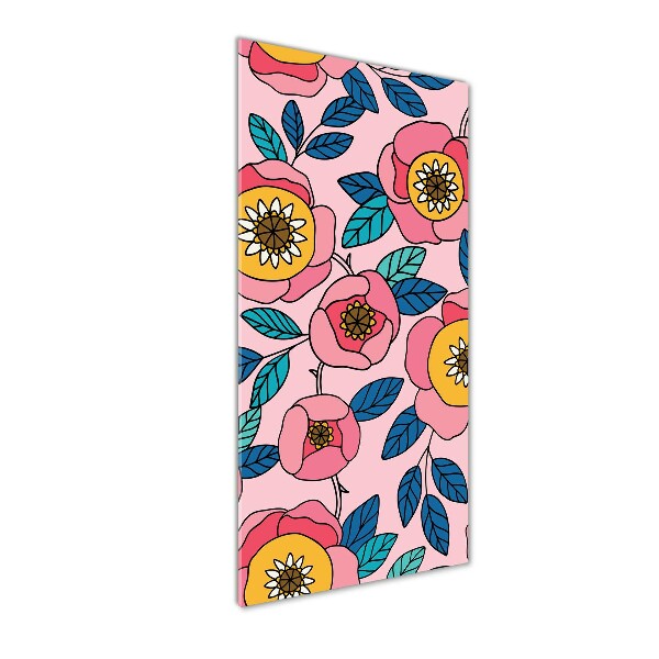 Wall art acrylic Colorful flowers